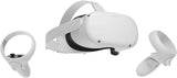 Oculus Quest 2 All-In-One VR Headset 128GB Bundle with Mytrix Head Strap, Carrying Case, Earphone, Link Cable (3M), Grip & Lens Cover - Used Like New