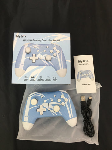 Mytrix Pro Controller Blue Bamboo for Nintendo Switch - Used Like New
