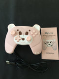 Mytrix Pink Bear Wireless Controller for Nintendo Switch/Switch Lite, Cute Pro Controller with Turbo, Motion, Ergonomic and Breathing Light - Renewed