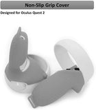 Oculus Quest 2 All-In-One VR Headset 128GB, Touch Controllers, with Mytrix Carrying Case, Earphone, Link Cable, Gray Grip, Lens Cover - Used Like New