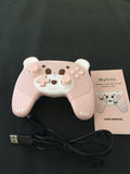 Mytrix Pink Bear Wireless Controller for Nintendo Switch/Switch Lite, Cute Pro Controller with Turbo, Motion, Ergonomic and Breathing Light - Renewed